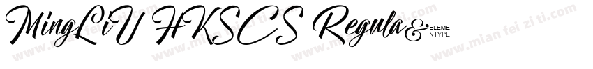 MingLiU_HKSCS Regula字体转换